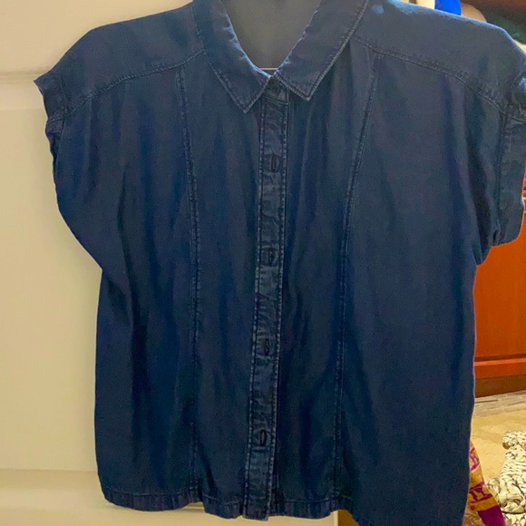 ABS short sleeve jean shirt - Picture 1 of 3